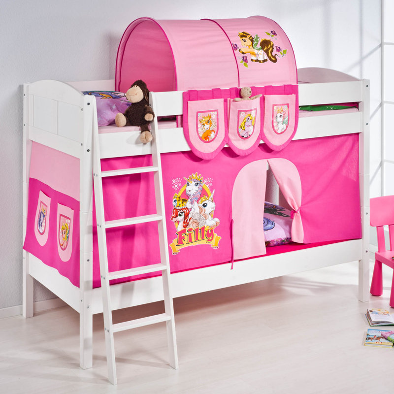 Wrigglebox Filly European Single Bunk Bed with Bottom Bunk Curtain Wayfair.co.uk